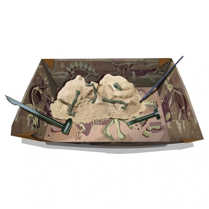 4M - KidzLabs Dig a Velociraptor Skeleton Excavation Kit - Grey