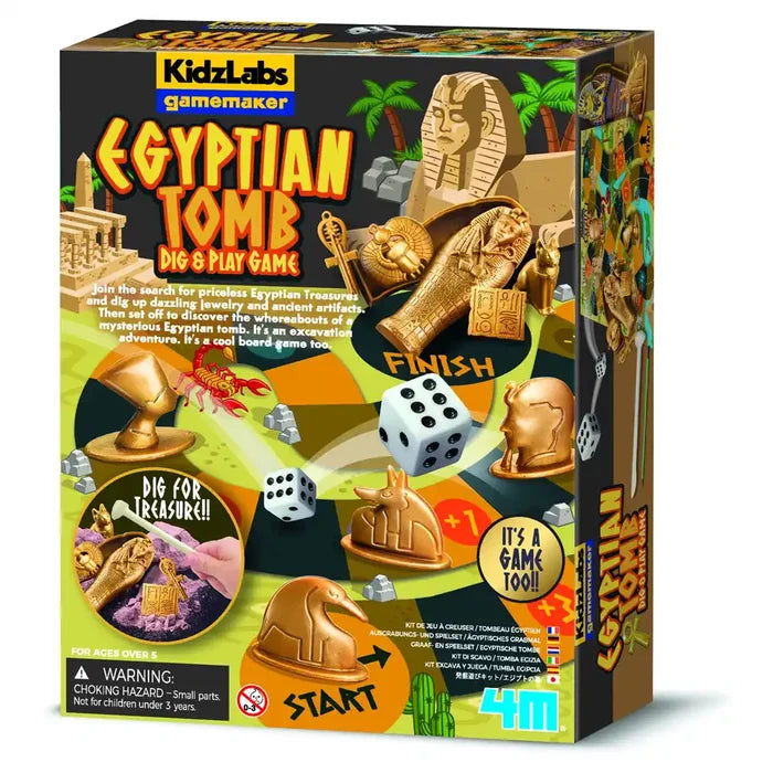 4M - KidzLabs Gamemaker Egyptian Tomb Dig & Play Game - Multicolor