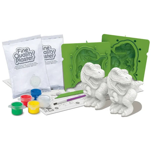 4M - Mould & Paint Craft Kit - 3D Dinosaurs - Multicolour