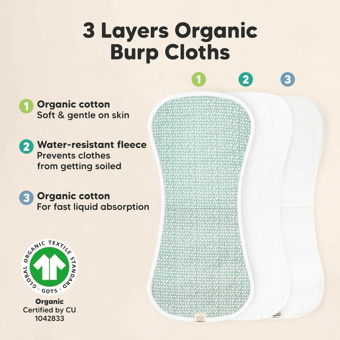 5-Pack Urban Burp Cloths, Nordic by KeaBabies