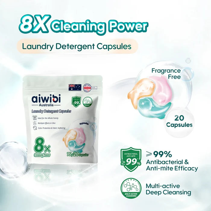 Aiwibi 3-Chamber Laundry Detergent Capsules.