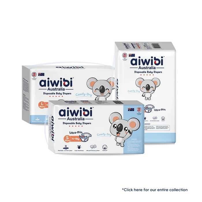 Aiwibi Comfy Dry Ultra Thin Disposable Baby Diaper