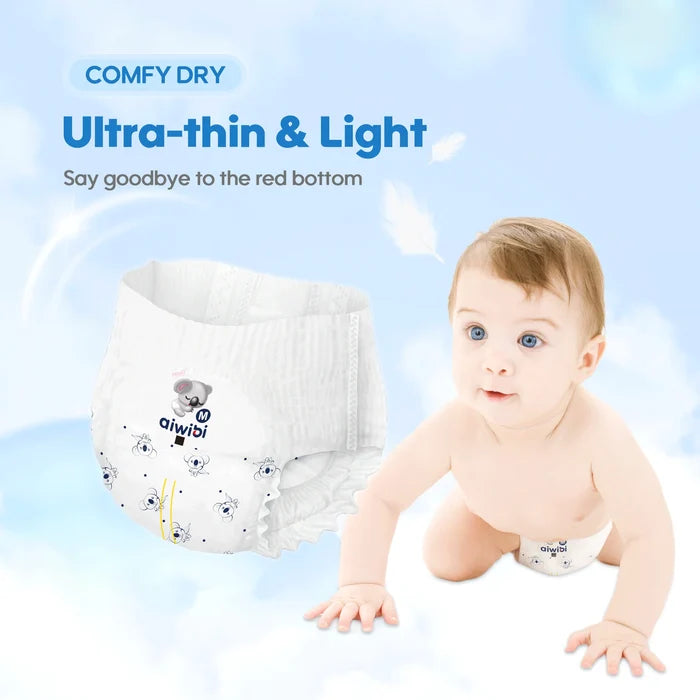 Aiwibi Ultra Thin Comfy Dry Disposable Baby Pants (48 Pcs, Medium)