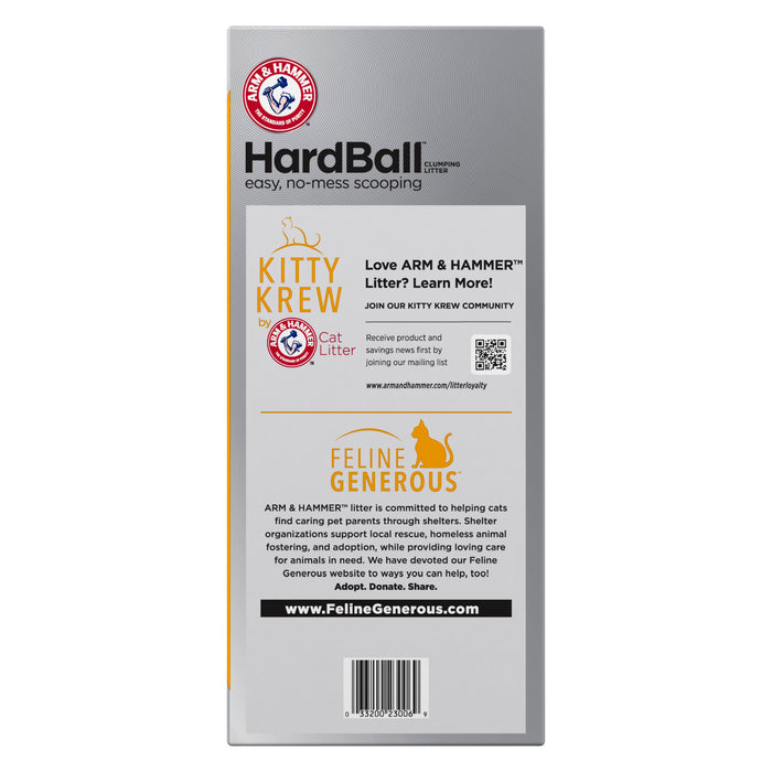 ARM & HAMMER Hardball Lightweight Cat Litter, Clumping for No-Mess Scooping, Multi-Cat, 10.5 lb