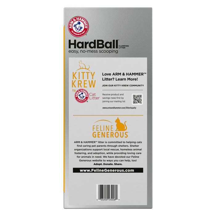 ARM & HAMMER Hardball Lightweight Cat Litter, Clumping for No-Mess Scooping, Multi-Cat, 10.5 lb