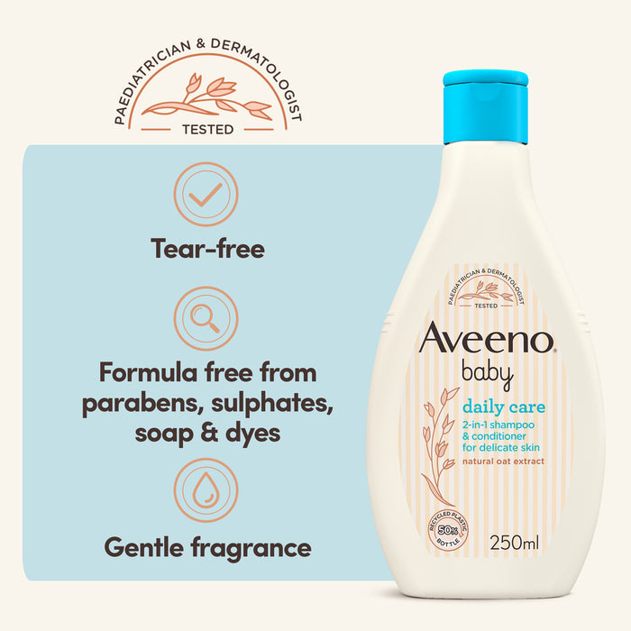 Aveeno Baby Daily Care 2-In-1 Shampoo & Conditioner (250ml)