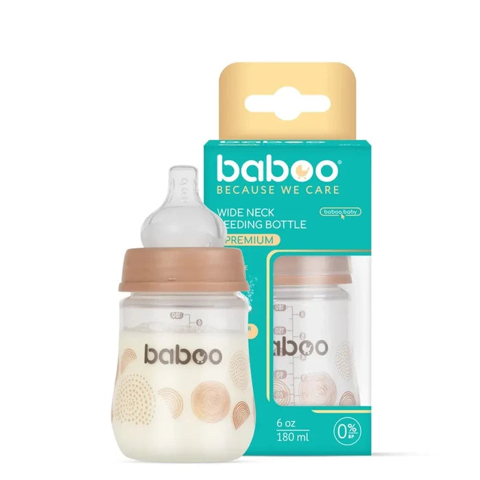 Baboo Anti-Colic Wide Neck Bottle (0m+, 180ml)