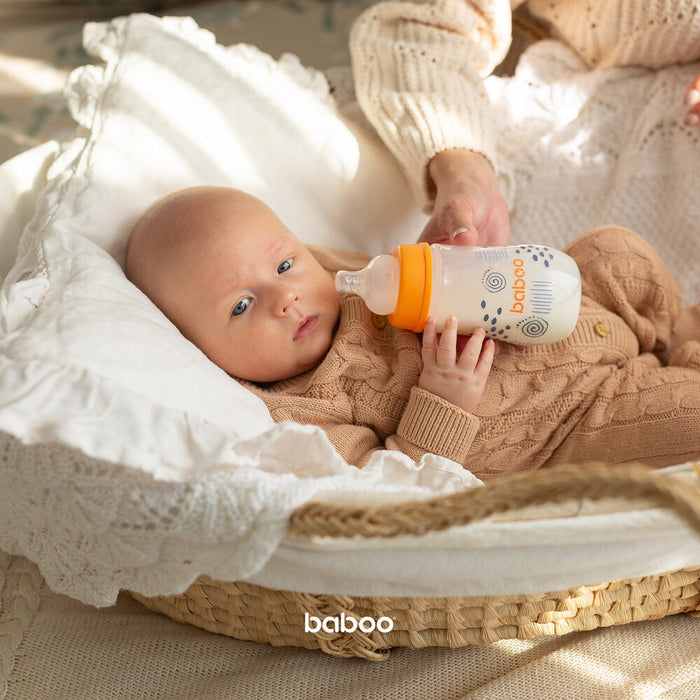 Baboo Anti-Colic Wide Neck Bottle (Blue Haze, 250ml)