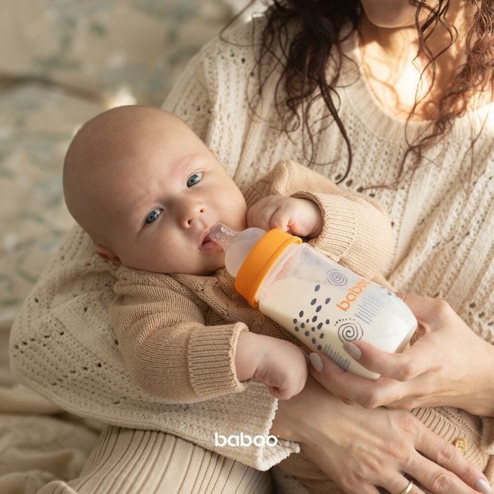 Baboo Anti-Colic Wide Neck Bottle (Blue Haze, 250ml)