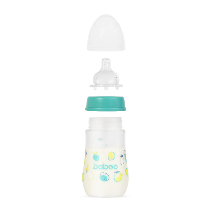 Baboo Anti-Colic Wide Neck Bottle (Lagoon Fiesta, 250ml)