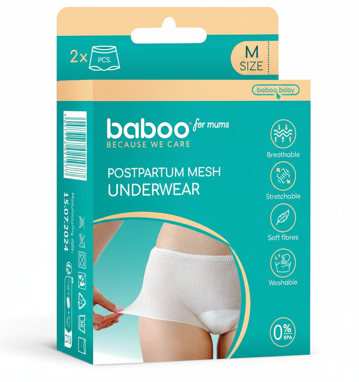 Baboo Disposable Postpartum Mesh Underwear - Pack of 2