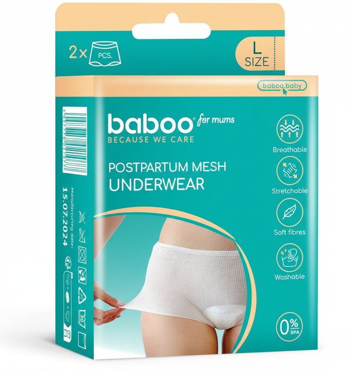 Baboo Disposable Postpartum Mesh Underwear - Pack of 2