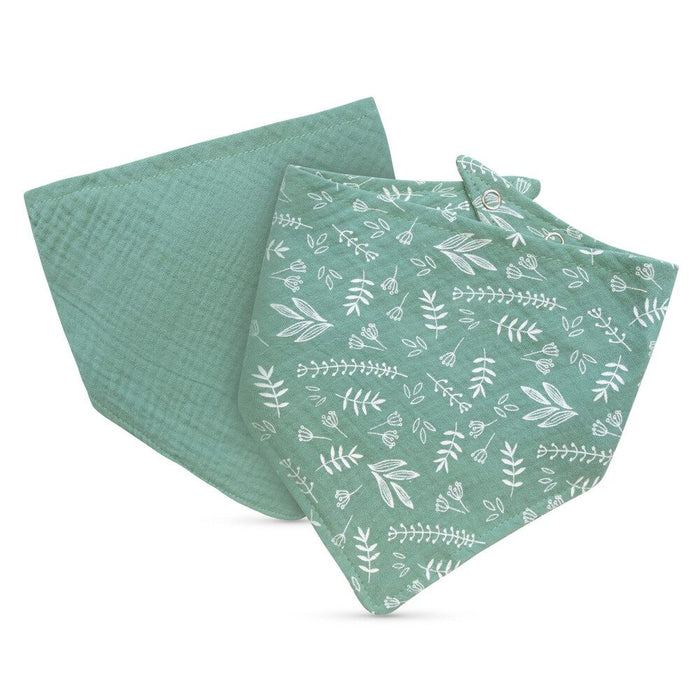 Baboo Double Layer Muslin Bandana Bib Set  (0m+ | Peachy Keen) - Pack of 2