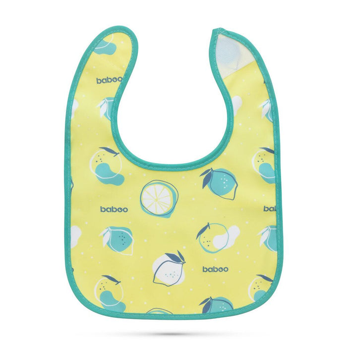 Baboo Double Layer Waterproof Bib Set (0m+ | Lagoon Fiesta) - Pack of 3