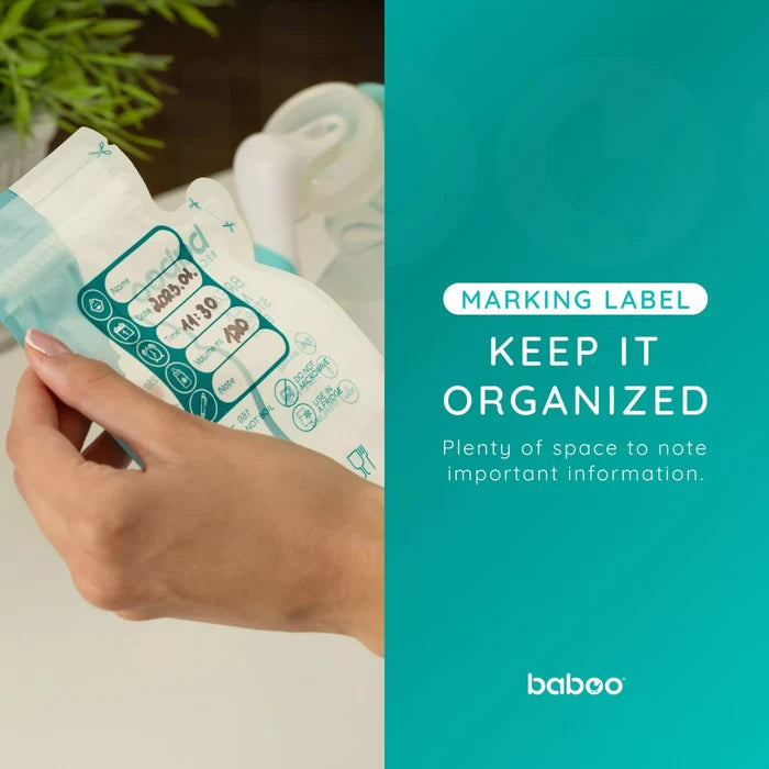 Baboo Easy Pour Breastmilk Storage Bags (250ml) - Pack of 25