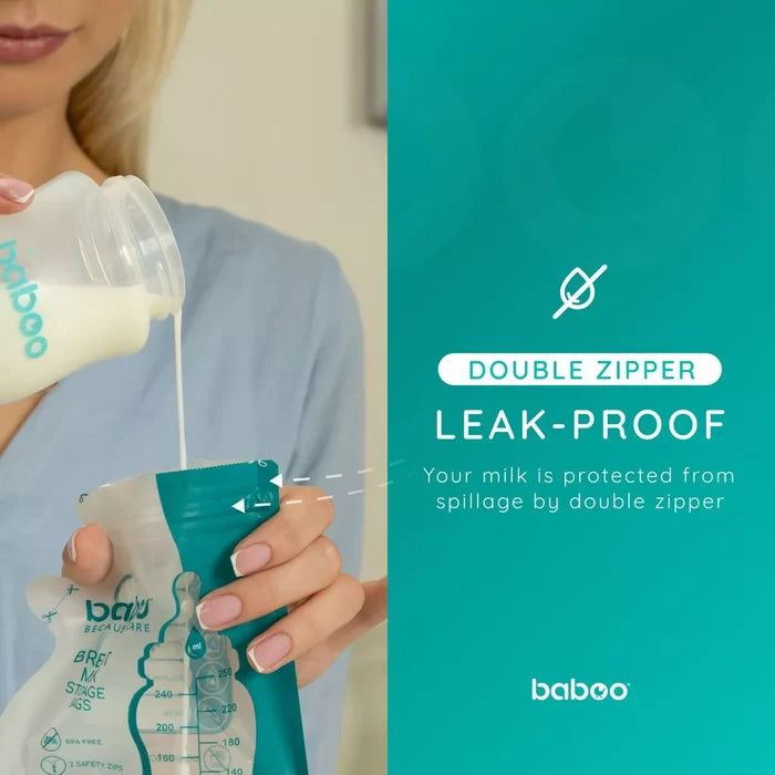Baboo Easy Pour Breastmilk Storage Bags (250ml) - Pack of 25