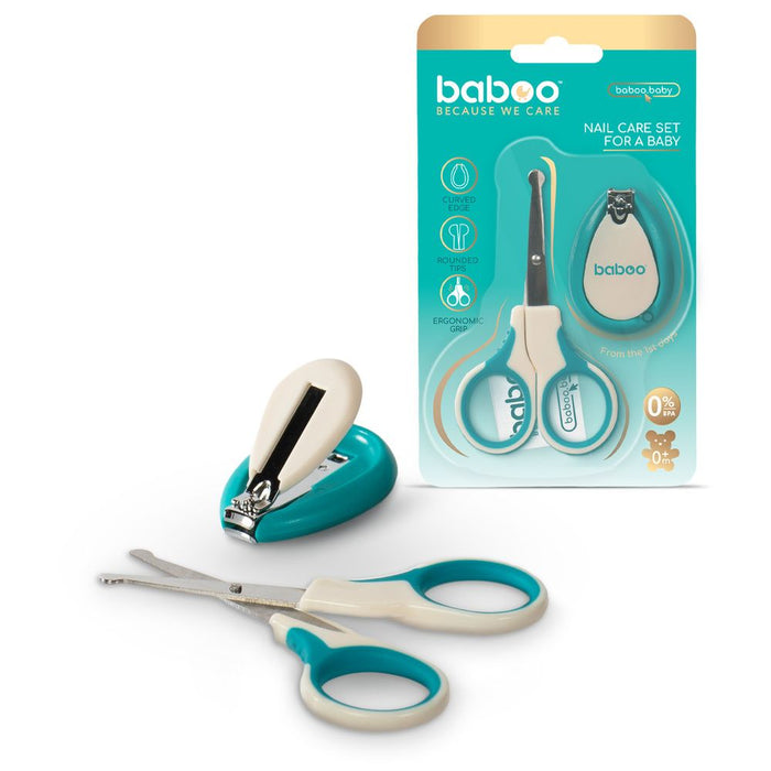 Baboo Manicure Set  Scissors & Nails Clipper (Lagoon Fiesta)
