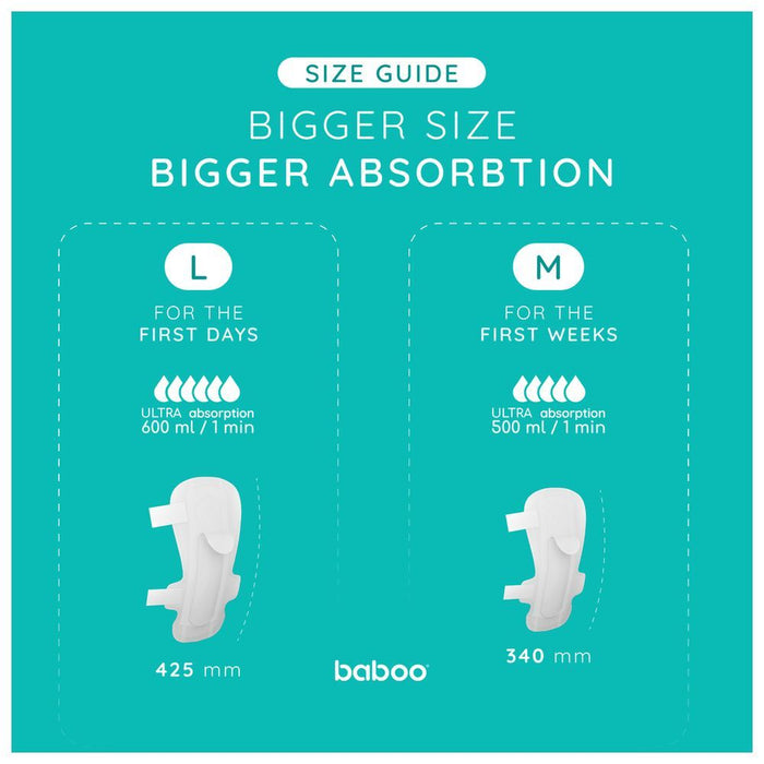 Baboo Postpartum Disposable Maternity Pads (Medium) - Pack of 10