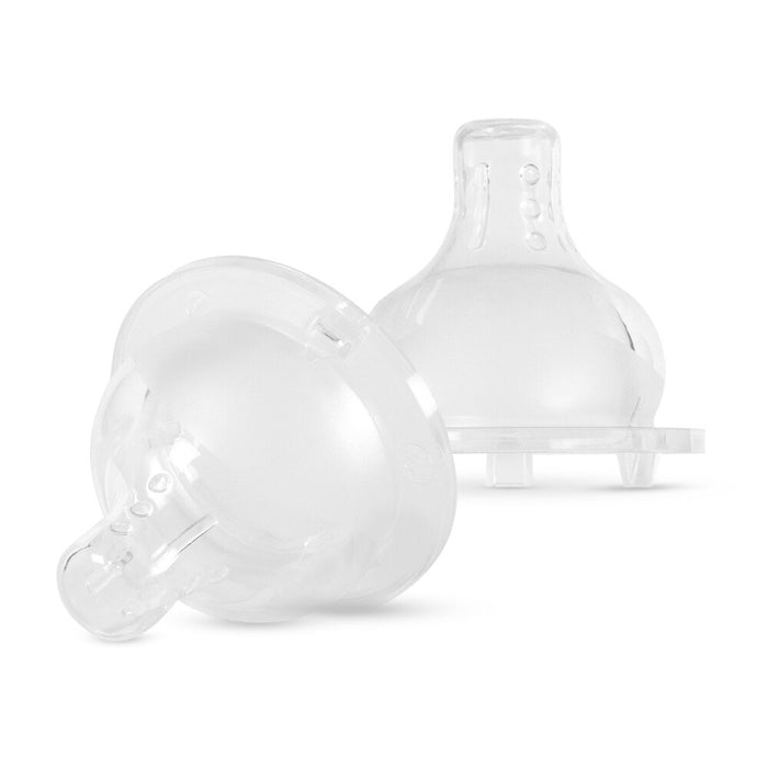 Baboo Premium Anti Colic 3 Valve Silicone Teat Wide Neck - Pack of 2