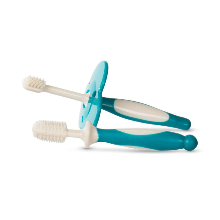 Baboo Silicone Baby Toothbrush Set (Lagoon Fiesta)