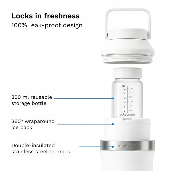 Baby Brezza All Day Breastmilk Cooler (300ml, Soft White)