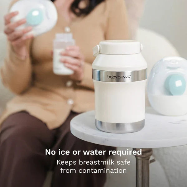 Baby Brezza All Day Breastmilk Cooler (300ml, Soft White)