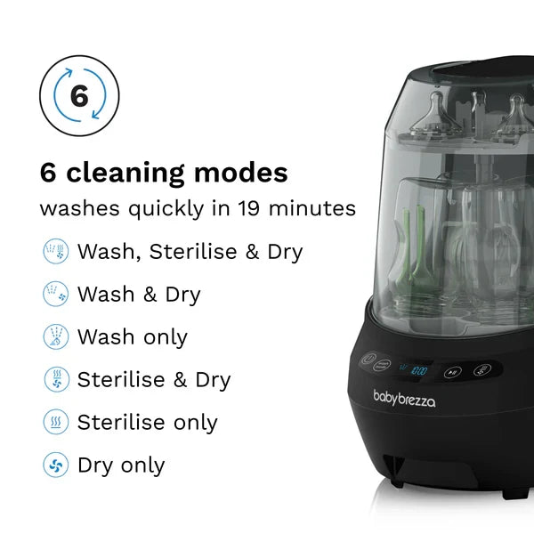 Baby Brezza Bottle Washer Pro - All In One Washer, Sterilizer, Dryer (Premium Black)