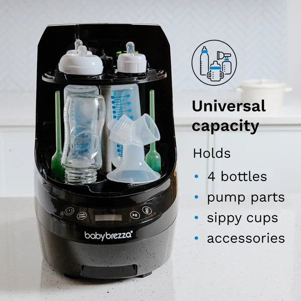 Baby Brezza Bottle Washer Pro - All In One Washer, Sterilizer, Dryer (Premium Black)