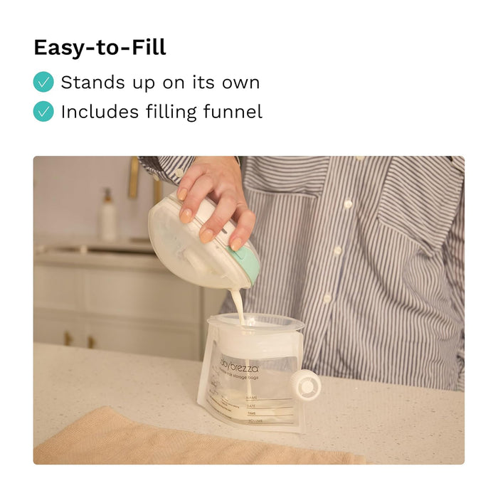 Baby Brezza Reusable Milk Storage Bags - Pack of 10