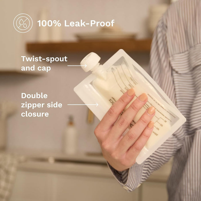 Baby Brezza Reusable Milk Storage Bags - Pack of 10