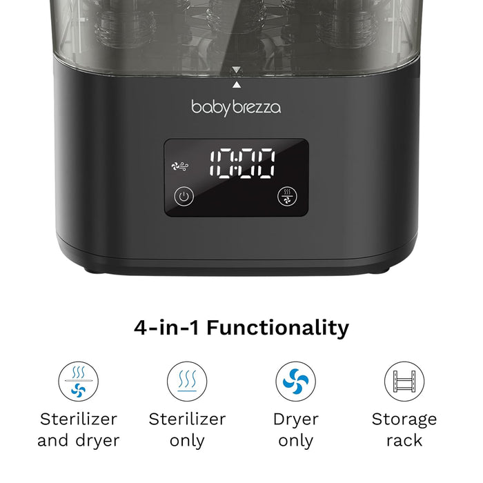 Baby Brezza SuperQuick 10 Minute Sterilizer Dryer (Matte Black)