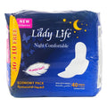 Baby Life Lady Life Night Comfortable Mixi With Wings (40 Pads)