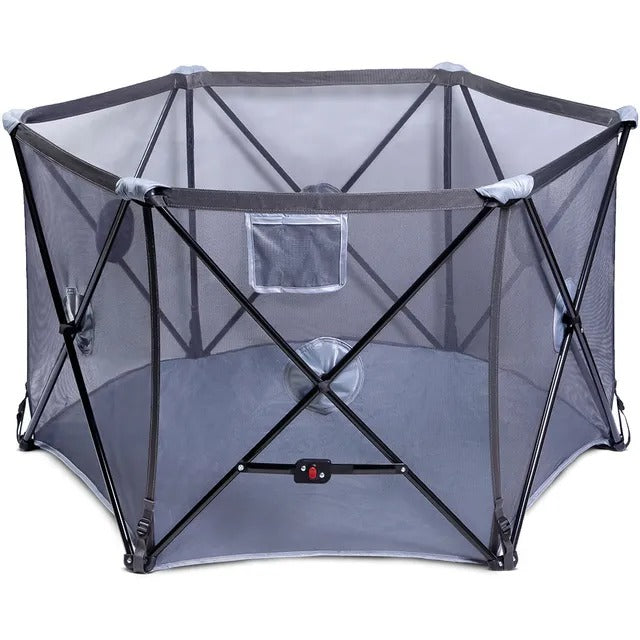 Baby Safe Foldable Playard – Grey