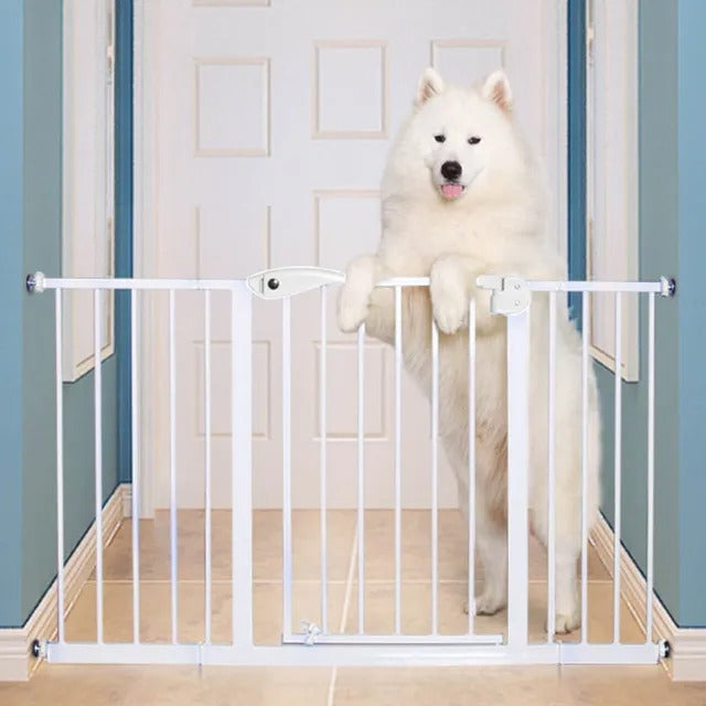 Baby Safe Metal Safety Gate with 10 cm Extension – White