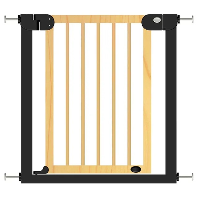 Baby Safe Wooden Safety Gate with 7 cm Extension – Natural Wood