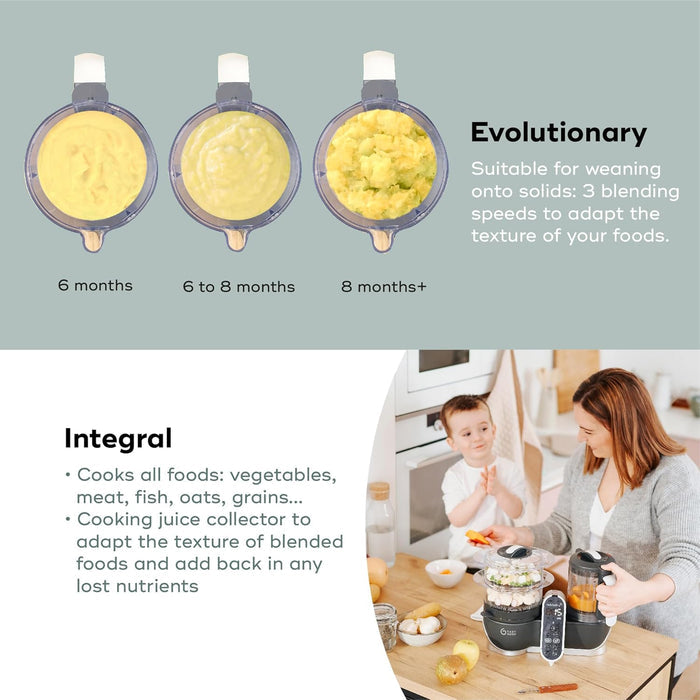 Babymoov Nutribaby Plus 6 in 1 Baby Food Maker (Gray)