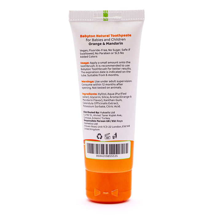 Babyton Baby And Kids Orange & Mandarin Natural Toothpaste