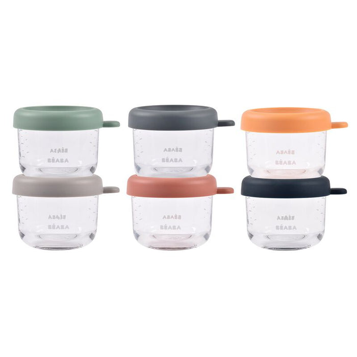 Beaba Conservation Jar Glass Sunrise Color Mix (Set of 6 x 150ml)