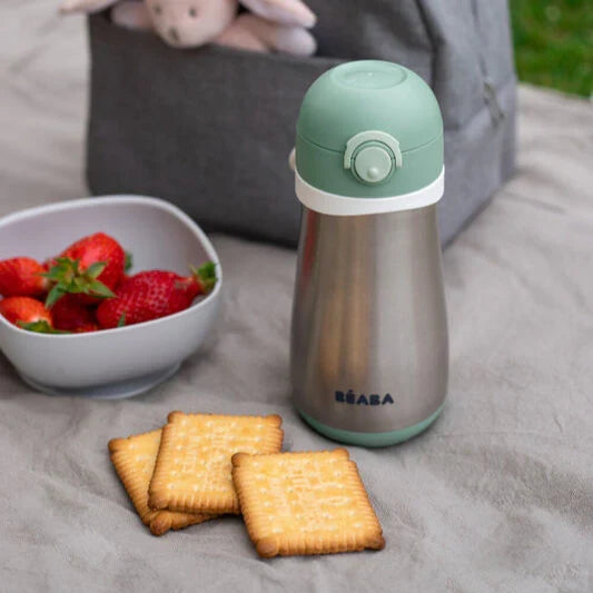 Beaba Stainless Steel Bottle + Handle (350ml)