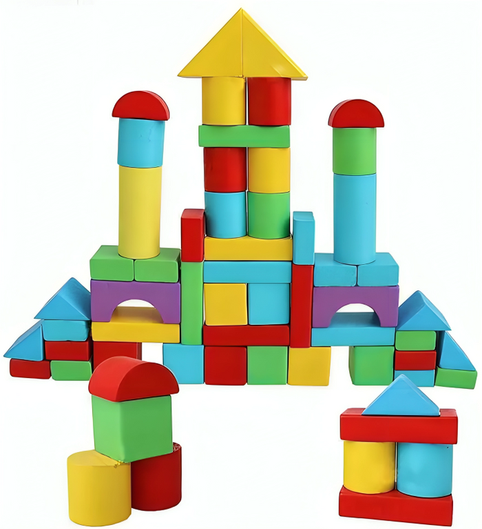Beilaluna Colorful Toy Building Blocks (50 Pcs)