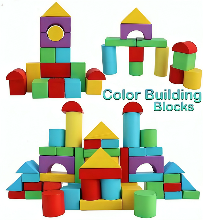 Beilaluna Colorful Toy Building Blocks (50 Pcs)