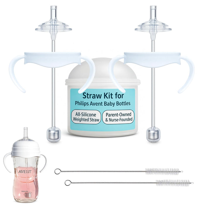 BelBeyo Straw Cup Conversion Kit for Philips Avent Natural Baby Bottles.
