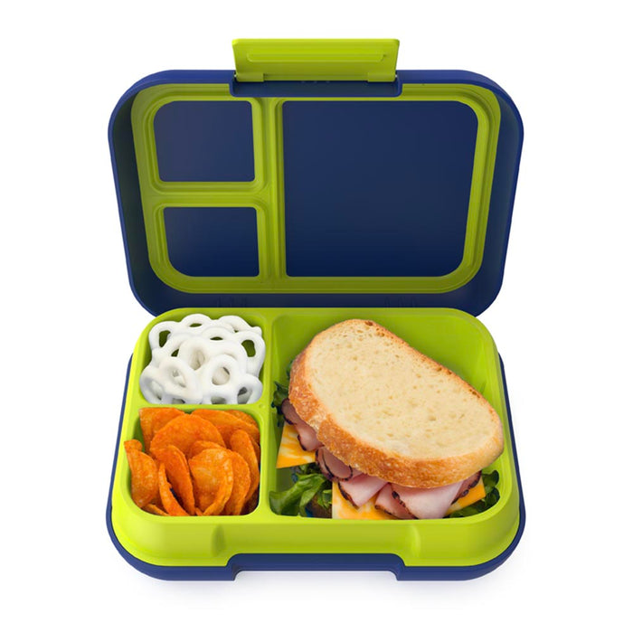 Bentgo 3-4 Compartments Pop Lunchbox (Navy Blue/Chartreuse).