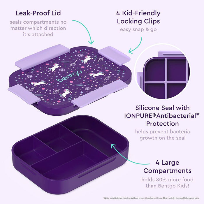 Bentgo Kids Prints 4 Compartment Slim Lunch Box