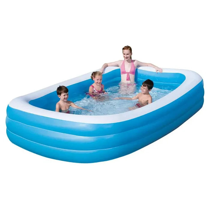 Bestway 10' x 72" x 22"/3.05m x 1.83m x 56cm Deluxe Blue Rectangular Family Pool