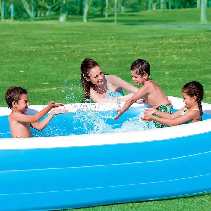 Bestway 10' x 72" x 22"/3.05m x 1.83m x 56cm Deluxe Blue Rectangular Family Pool