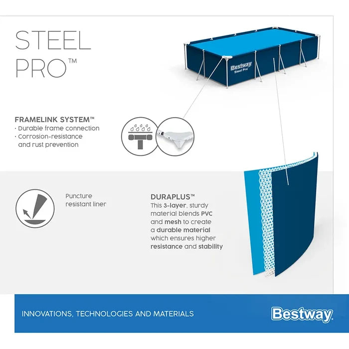 Bestway Frame Pool Bestway Steel Pro  Pool Set (4.00m x 2.11m x 81 Cm)