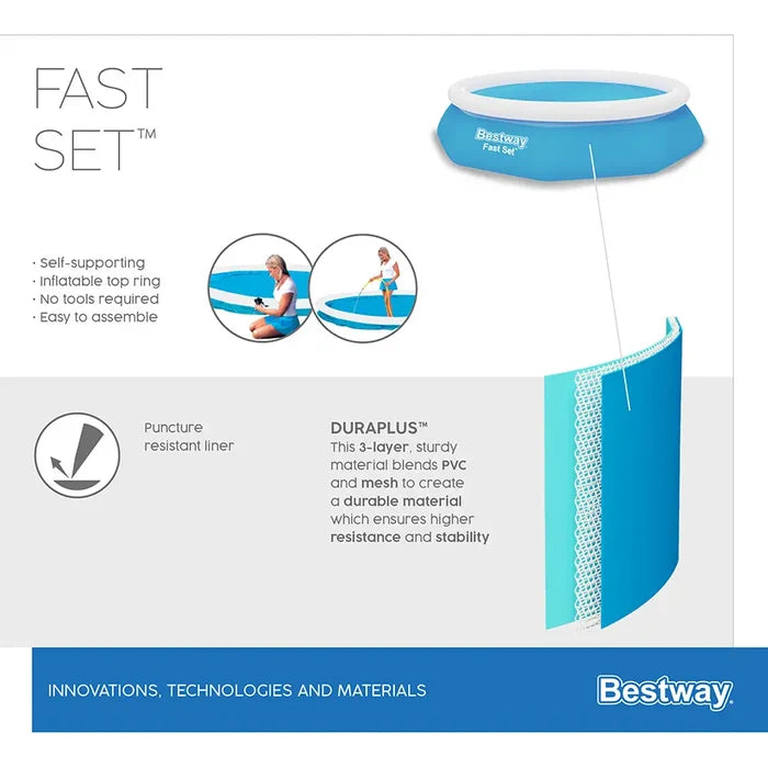 Bestway Inflatable Pool Set (10' x 30"/3.05m x 76 Cm)