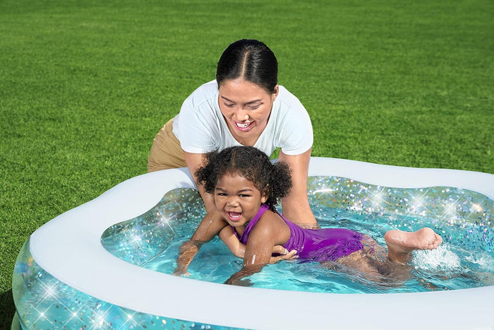 Bestway Sparkle Shell Kiddie Pool (1.50m x 1.27m x 43cm)