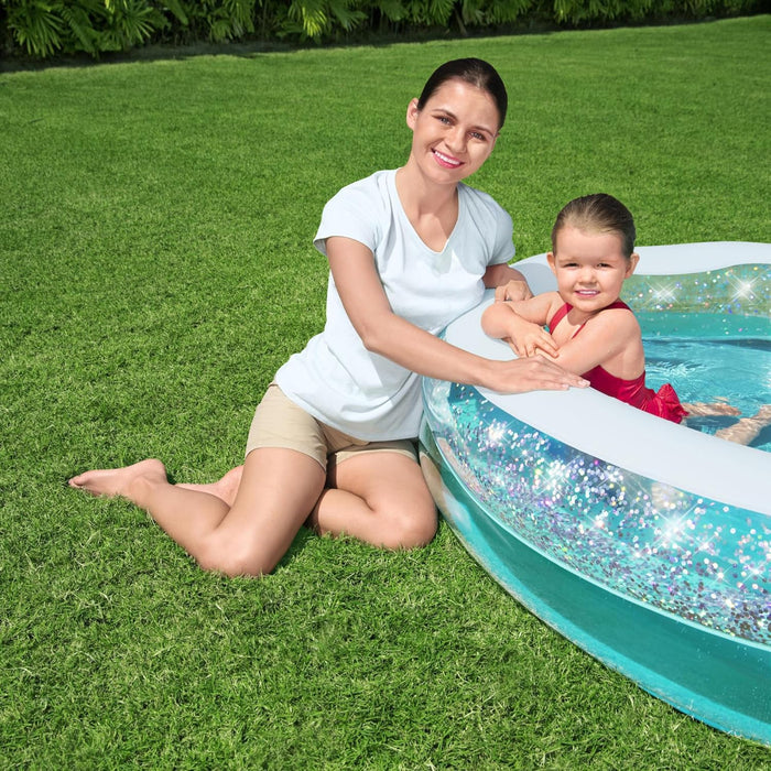 Bestway Sparkle Shell Kiddie Pool (1.50m x 1.27m x 43cm)